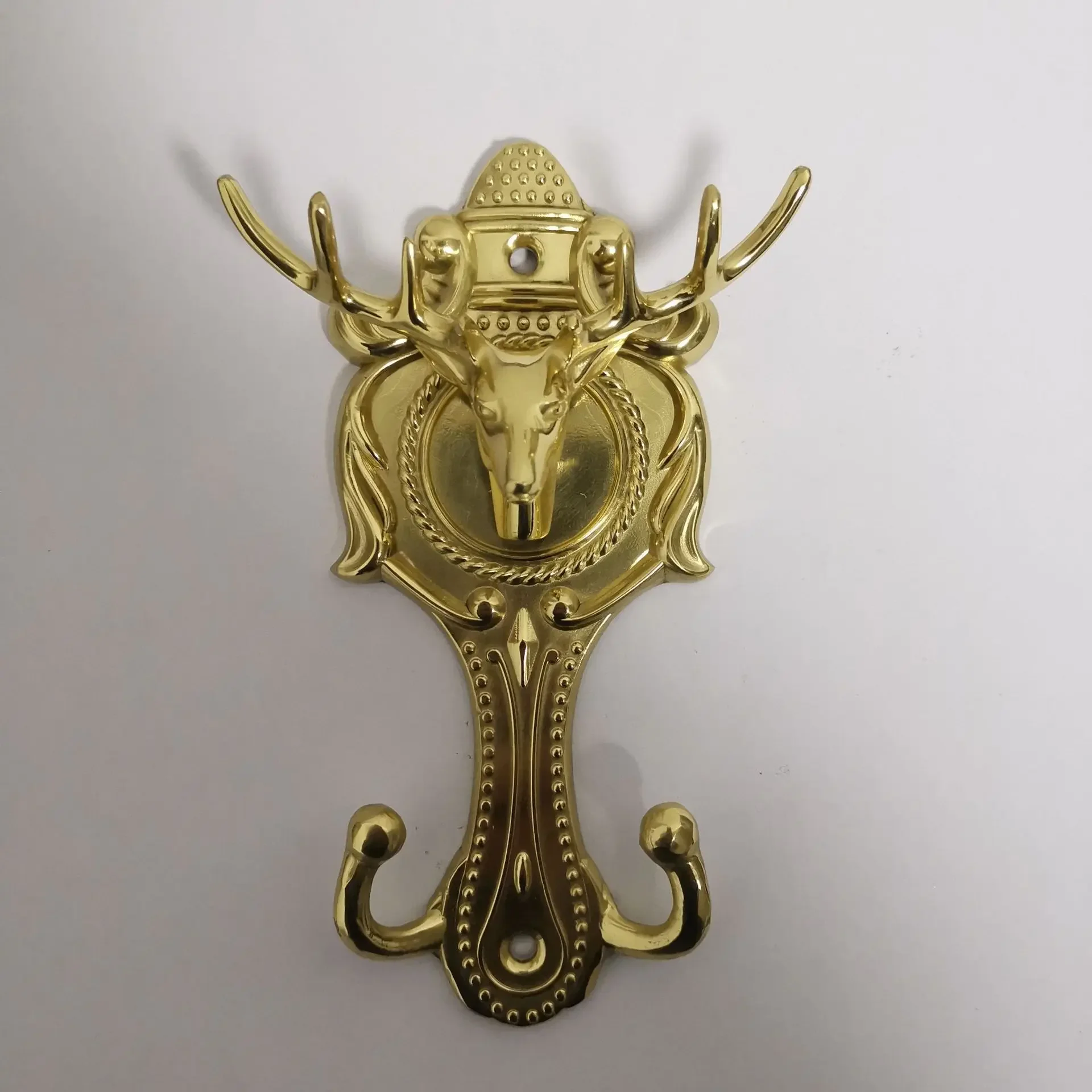 

100%Brass Retro Deer Hook Curtain Hook Wall Hanging Animal Wall Decoration European Creative Background Furniture Handles