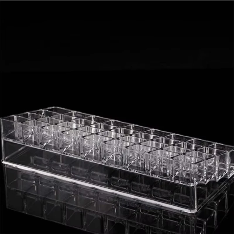 36 Grid Acrylic Tattoo Ink Display Stand Holder Empty Rack Cosmetic Tattoo Tool Lipsticks Manicure Organizer Storage Box 1pcs