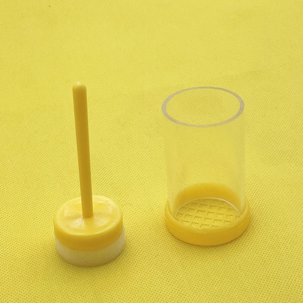 Wholesale Beekeeping Queen Bee Marker Bottle Plastic Push Recognition Virgin Marking Identification Fix Box Tool Farm Supplies