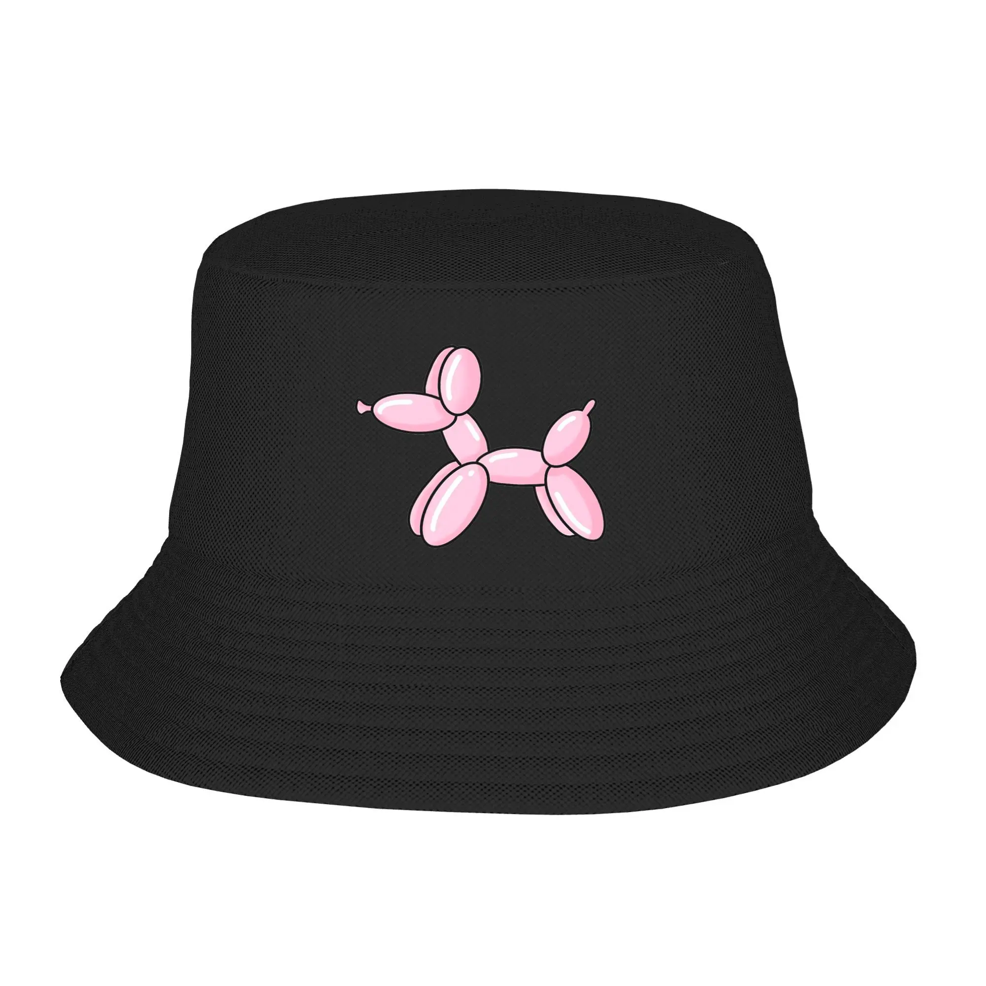 

balloon dog pink Bucket Hat Panama Bob Hats Outdoor Fashion Autumn For Summer Beach Fishing Unisex Fisherman Caps