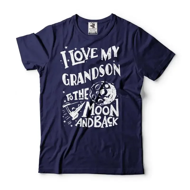 I Love My Grandson T Shirt Grandpa Grandma Mother's Day