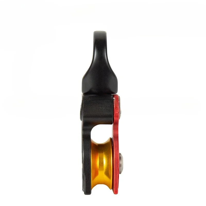 Universal single pulley 8-13MM rope rescue pulley, side plate rotating pulley