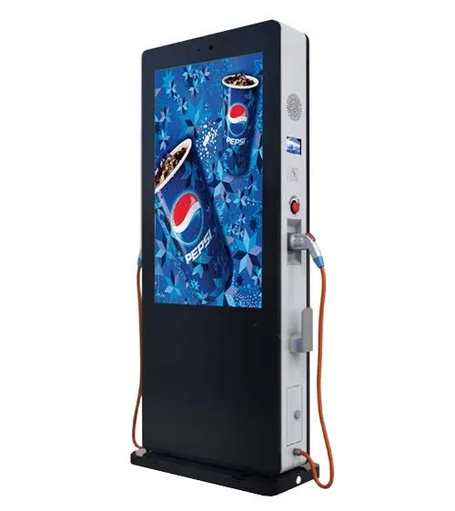 Outdoor Free Standing Ads Player 65 Inch Outdoor Digital Advertising Monitor Display On Dc Charging Pile