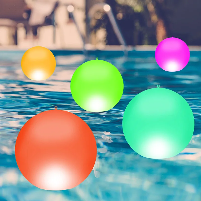 

Outdoor Garden IP67 LED Ball Lamp Light Plastic PVC Pool Floating Solar Ball Stone Lamp with DC Power Supply for Swimming Pool