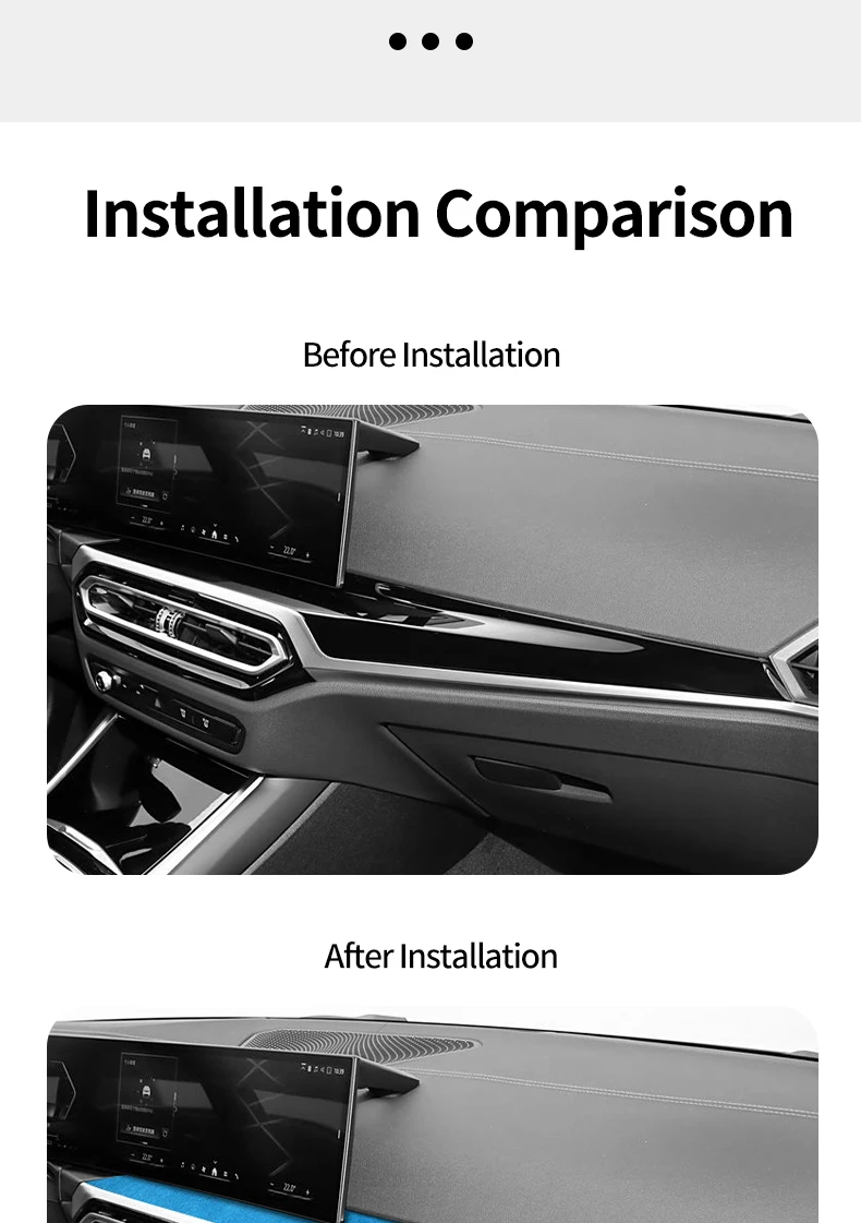 Für BMW Two-gate G42 3er I3 G20 G28 4er I4 G23 Mittelkonsole Dashboard Trim Aufkleber aus Alcantara Auto Innen Zubehör – Detail 7