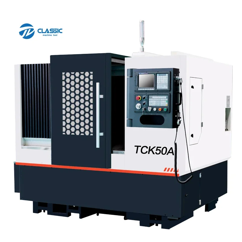 Small Cnc Slant Bed Lathe With Live Tooling Tck50a Cnc Turning Machine Hot Sale