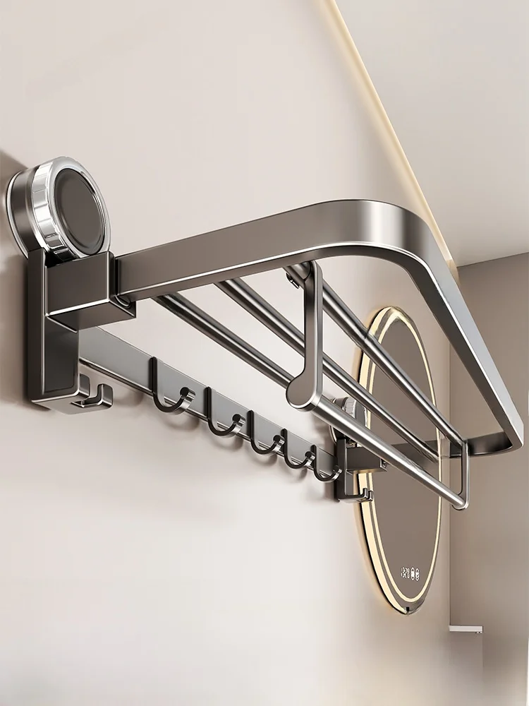 

Вращающаяся алюминиевая полка для хранения в ванной комнате с присоской, встроенным подвесным кронштейном и держателем для туалетных принадлежностей, в скандинавском стиле