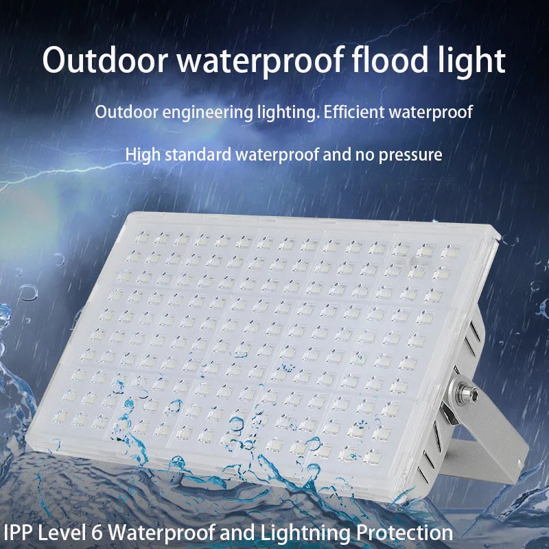

Square LED floodlights for outdoor lighting engineering, high brightness 50W, 100W, 200W, IP66 waterproof 220V AC power supply