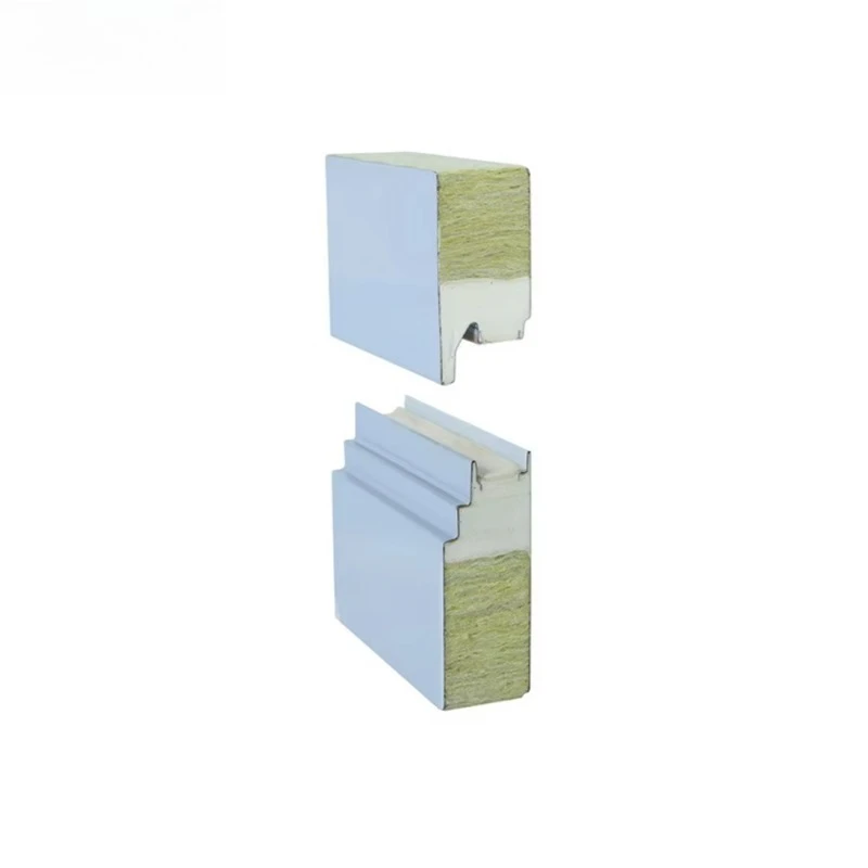Rugged and heavy-duty fireproof 100mm thick double-layer rock wool PU sandwich panel environmental protection workshop