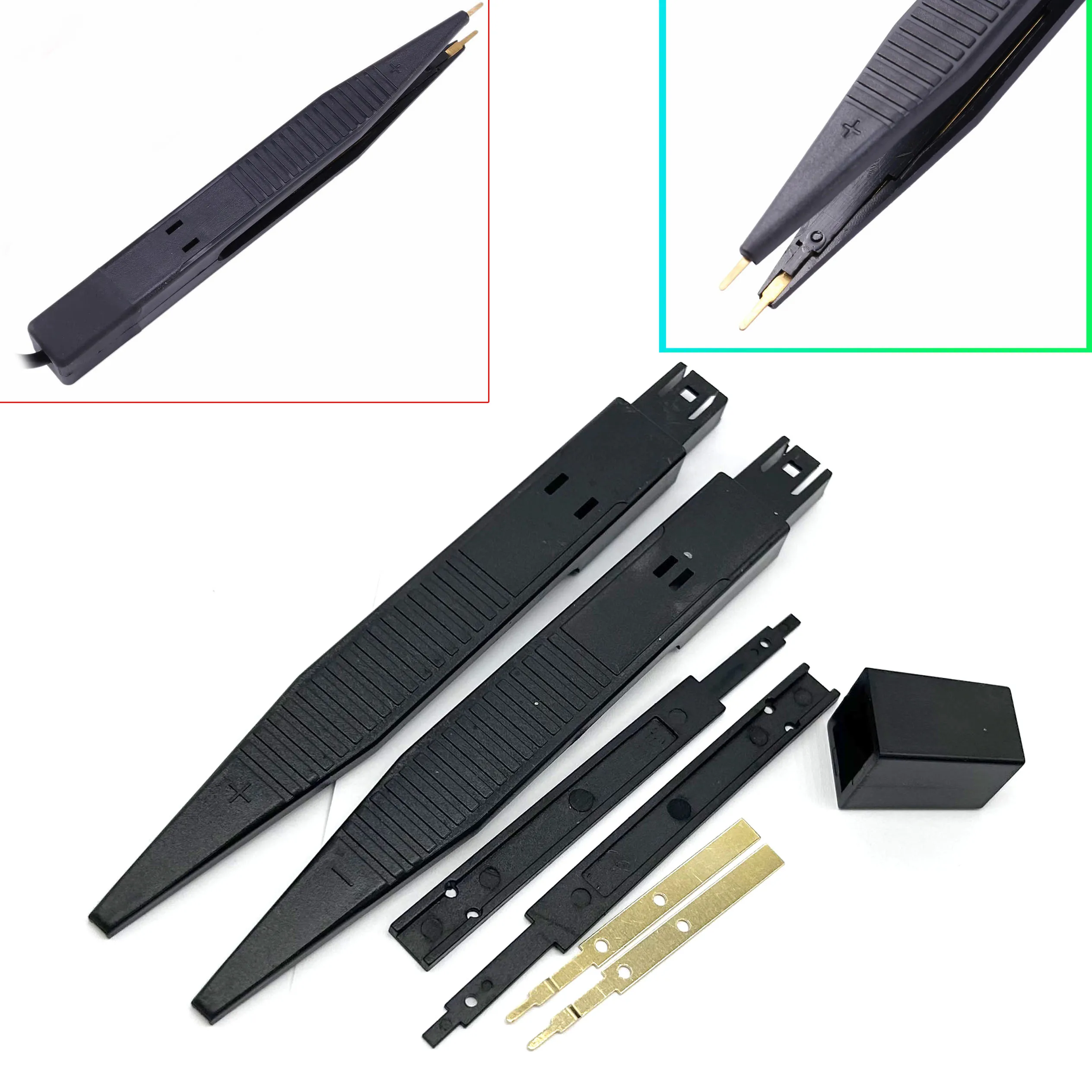 2 sets 30 sets LCR Tweezers For Multimeter SMD Chip Component Testing Tool Meter Pen Probe Voltmeter Capacitance Test DIY