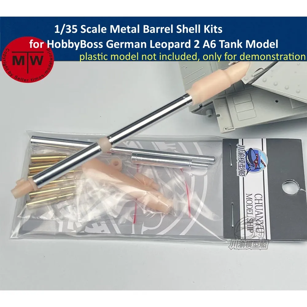 1/35 Scale German Leopard 2 A6 Tank Metal Barrel Shell Kits for HobbyBoss Model 82403 CYT232