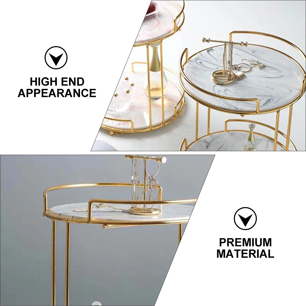 

Storage Rack Jewelry Display Shelf Ceramics Metal Makeup Caddy Large Capacity Desktop ganizer Premium Material High end