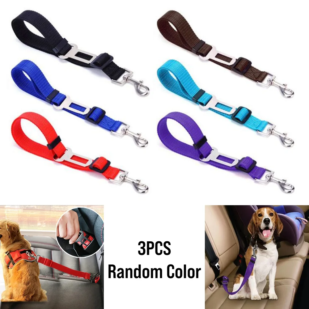 Cinturón de seguridad ajustable para perros, arnés de seguridad para mascotas con hebilla, lavable a máquina, mantiene a tu mascota segura mientras está en el coche, correa de seguridad adecuada para