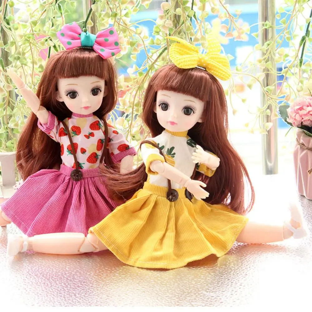 Dressing Doll Spherical Joint 30cm Anime Bjd Doll with Clothes 3D Eyes 1/6 Bjd Dolls Colorful Cute Hinged Doll Kids Toy