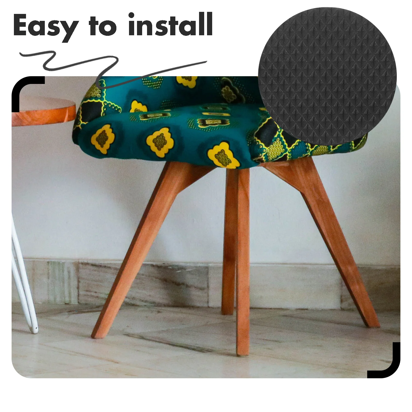 

60Pcs Anti Collision Furniture Pads for Chair Legs Non Skid Floor Protectors Heavy Duty Self Adhesive Foot Pads for Hardwood