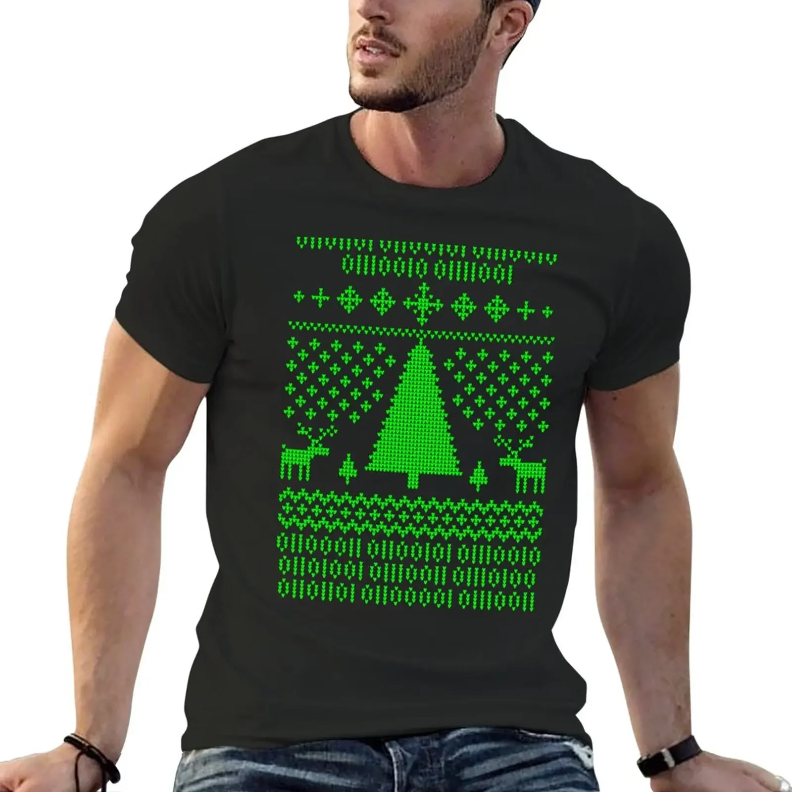 

Binary Christmas T-Shirt Short sleeve tee blanks Tee shirt graphics mens white t shirts