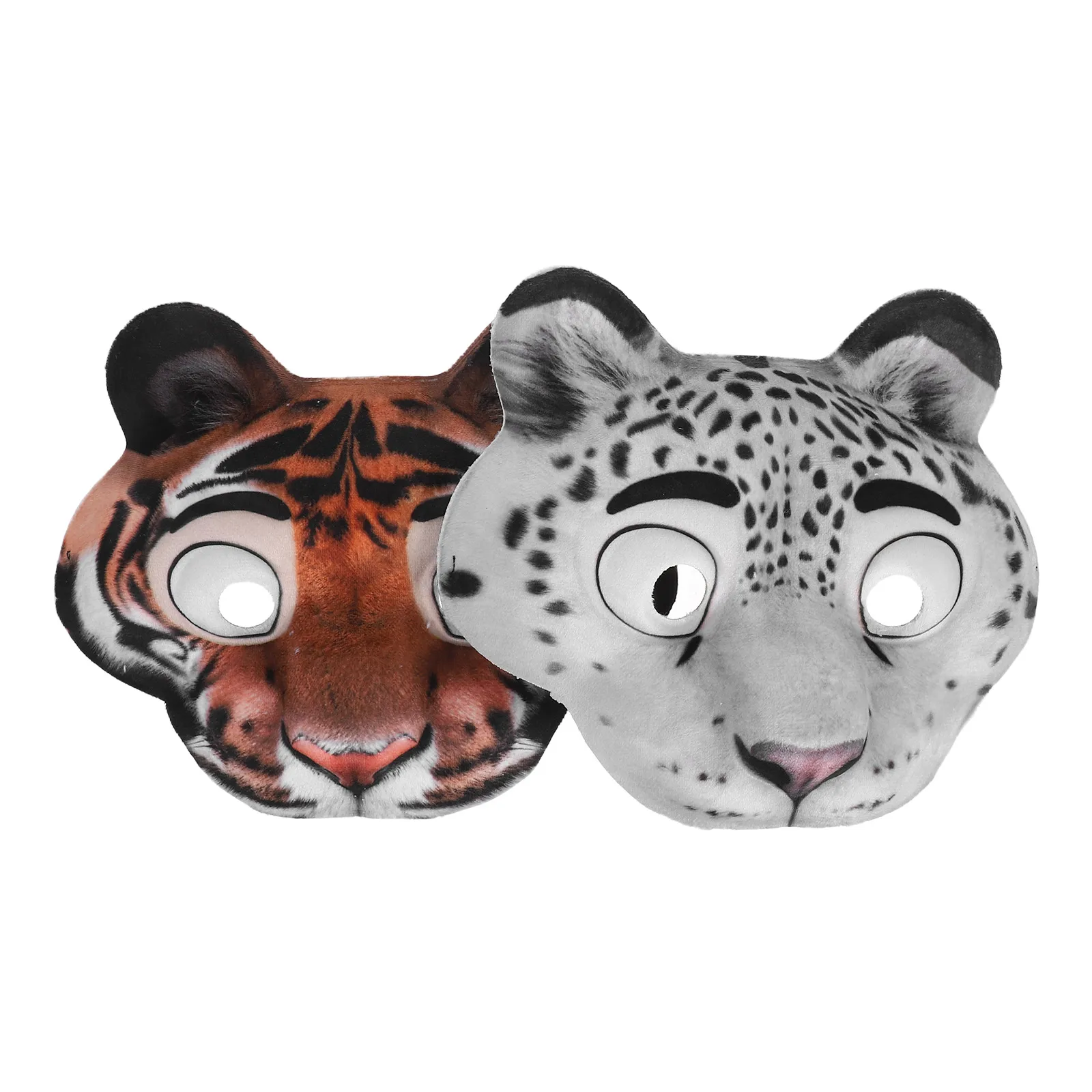

2 Pcs Festive Mask Colorful Masquerade Masks Animal Birthday Party for Themed Costume Accessories 's Cosplay Outdoor