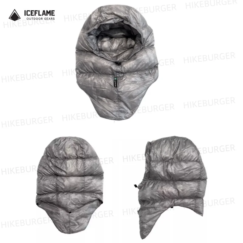 لهب الجليد أسفل هود التخييم في الهواء الطلق 10DNylon قبعة خفيفة قابل للتعديل أسفل قبعة كيس النوم اكسسوارات للجنسين يندبروف المشي لمسافات طويلة #1