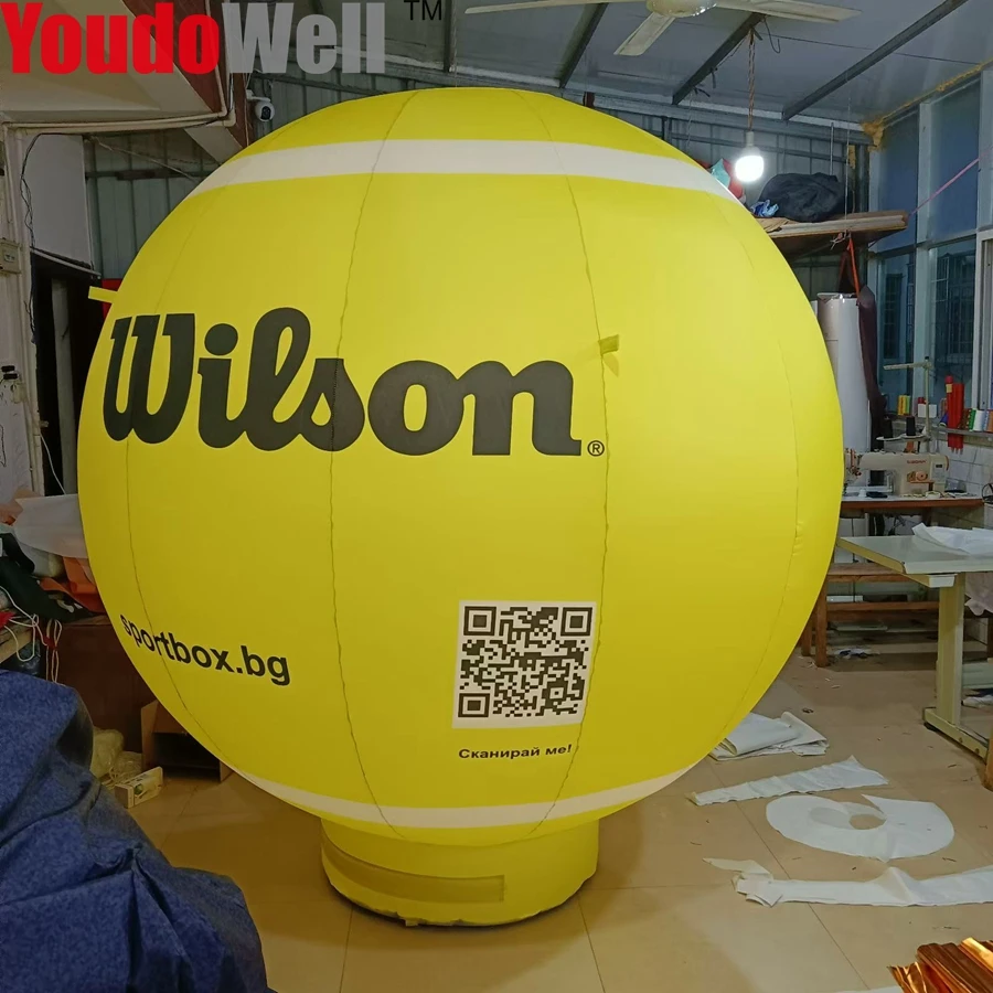 Logo customized Inflatable Sports Store Promotional balloon Inflatable Tennis Ball for Decoration