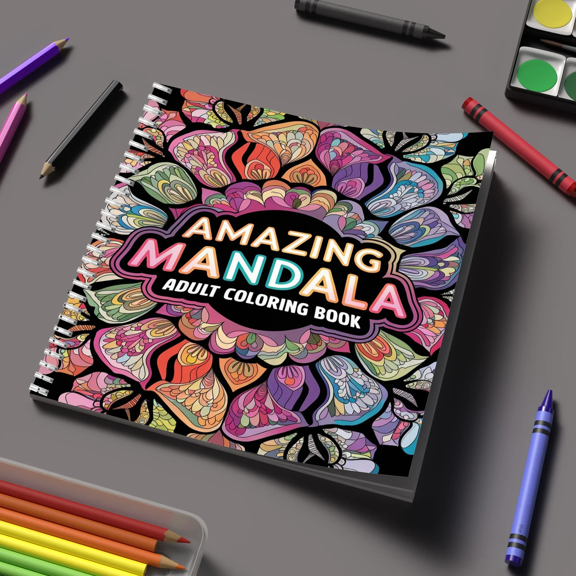 Coloring Book Amazing Mandala for Adult Colouring Book, Birthday Day Gift, Back to School Supplies, Adults Cute Drawing Book