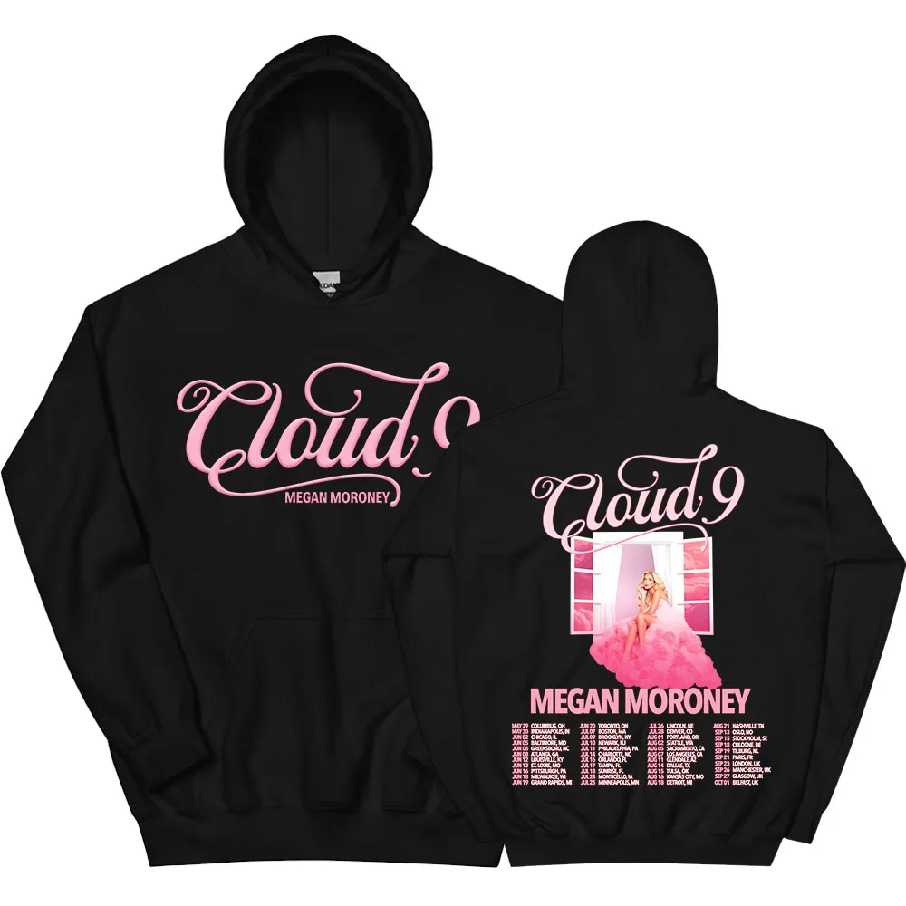 

Толстовки The Cloud 9 Tour 2026 с графическим принтом Megan Moroney Singer, флисовые пуловеры с длинными рукавами и капюшоном, одежда унисекс