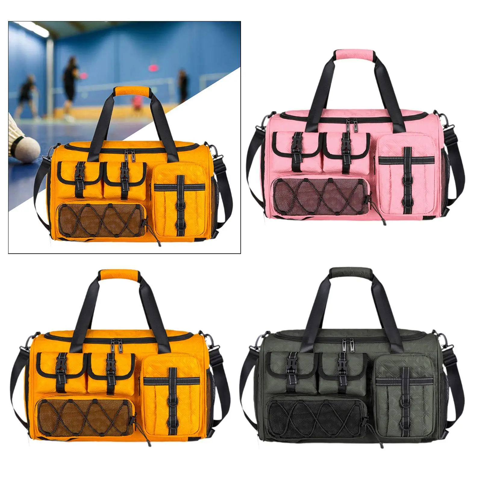 กระเป๋าเดินทางแบบดัฟเฟิล กระเป๋ากีฬา กระเป๋าออกกำลังกาย สำหรับผู้ชายและผู้หญิง ใส่เสื้อผ้า กระเป๋าเป้สะพายหลังแบบสปอร์ต
