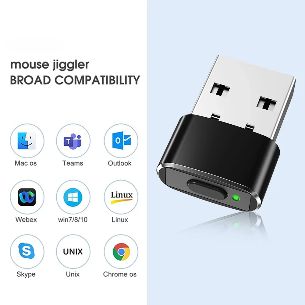 Muis Jiggler Niet-detecteerbare automatische verplaatser USB-poort Shaker Wiggler voor pc-laptop Houdt computer wakker Simuleren muisbewegingen
