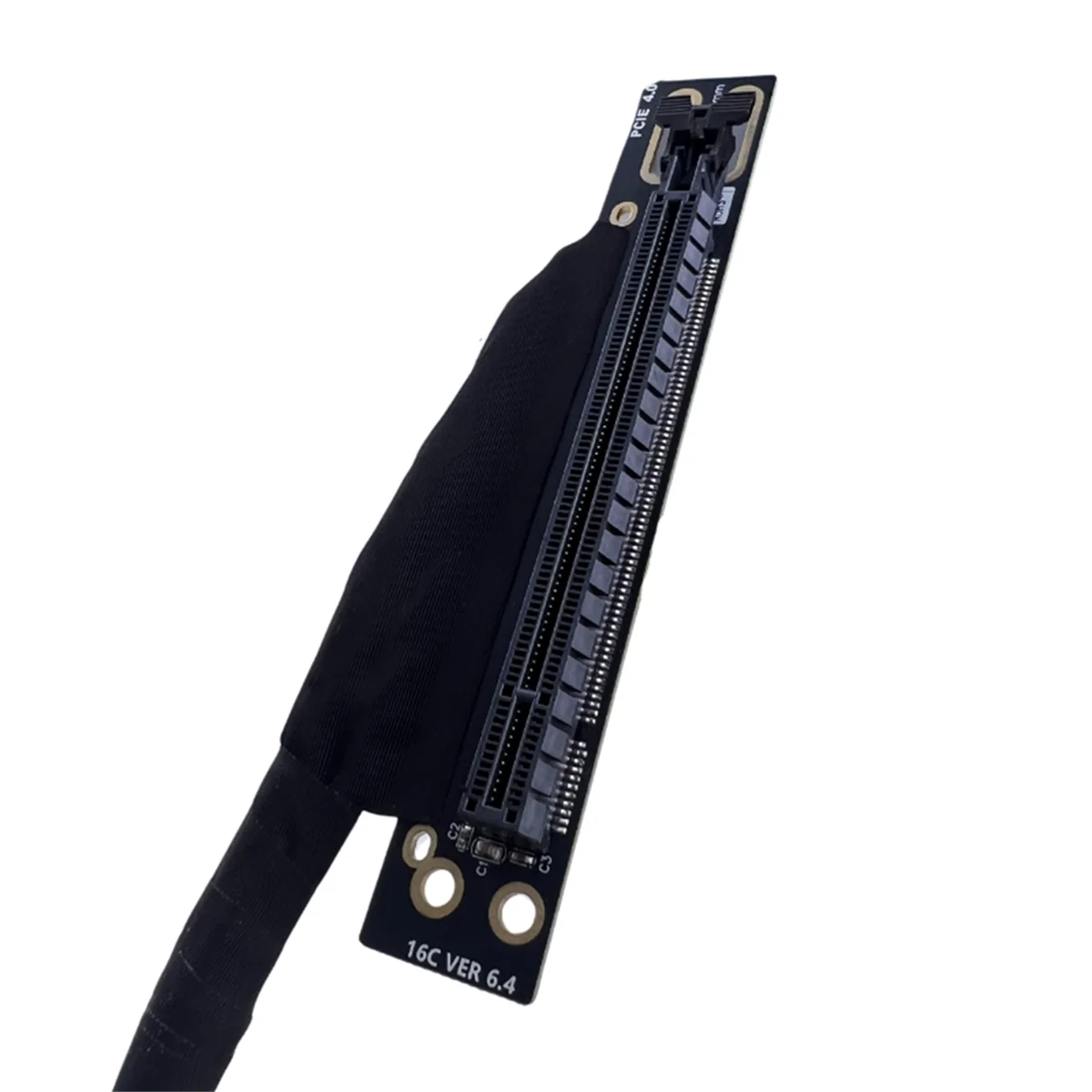 AAAE PCIE 4.0 X16 GPU Server Graphics Card Extension Cable Woven Mesh Cable Bundle Right Out GEN4 Extension Cable,30cm