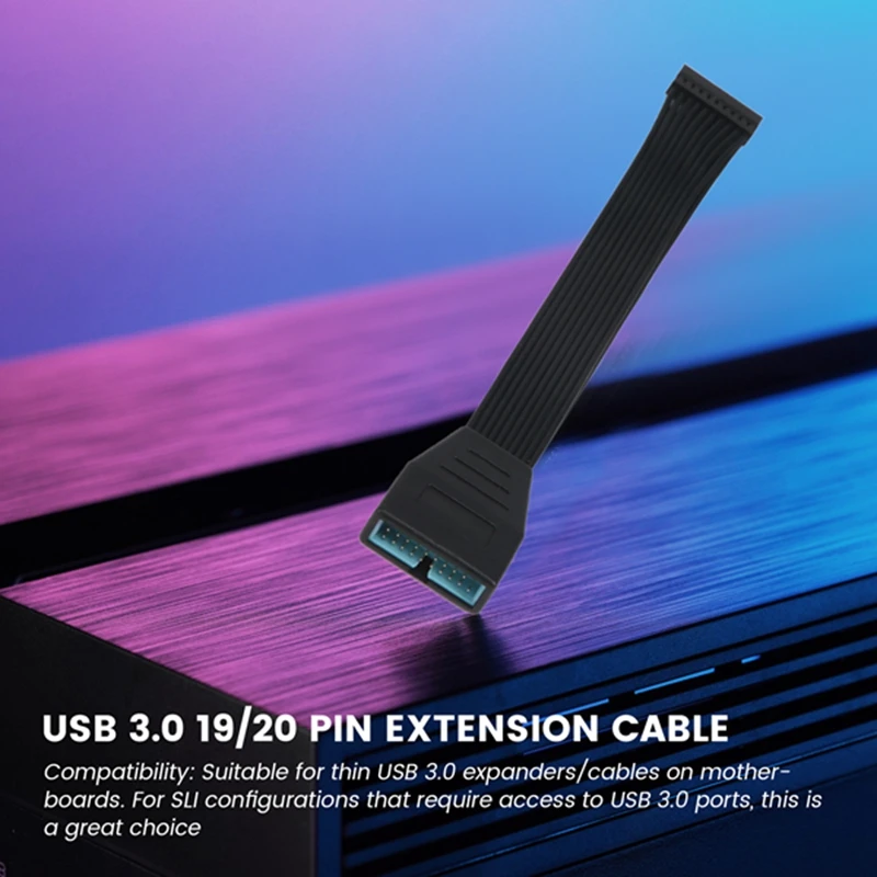 1Pcs Motherboard Mainboard USB 3.0 20 Pin Female to USB 3.0 20 Pin Male Extension Cable-15cm