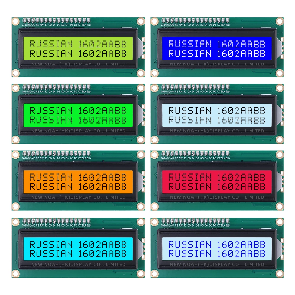 러시아어 오렌지 라이트 블랙 문자 디스플레이 화면, IIC 어댑터 보드, 다국어 1602 컨트롤러, ST7066U, 1602A