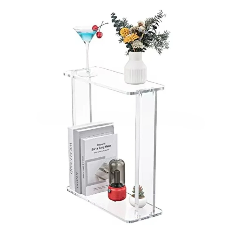 High transparency acrylic side table/stool Multi-purpose as laptop computer table Coffee table