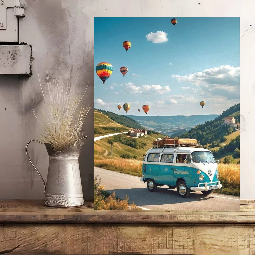 Jigsaw Puzzles Peaceful Countryside Road Trip  Camper Van 500/1000/1200/2000 PCS Wall Decor for Living Room Bedroom Perfect Gift
