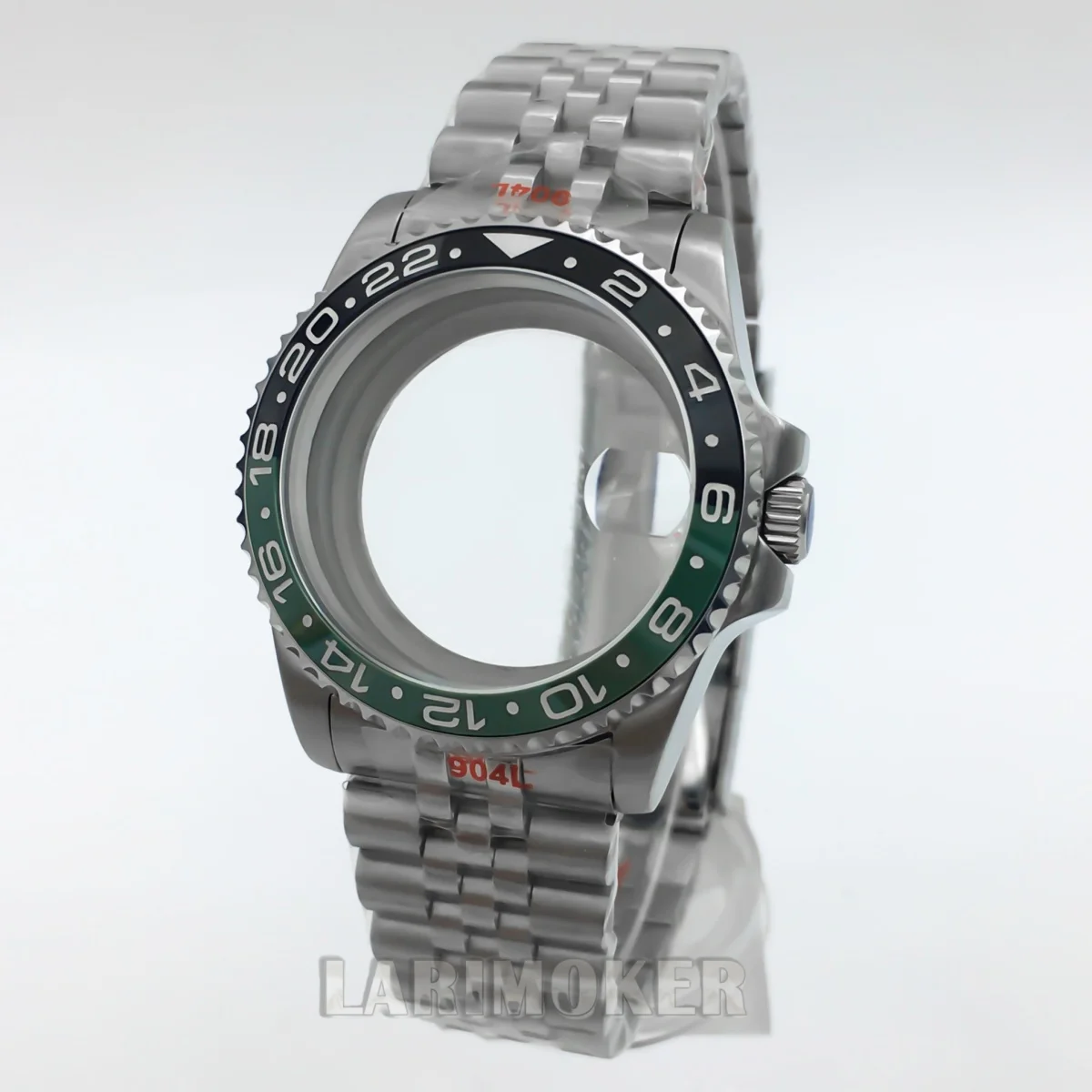 36mm-gmt-watch-case-set-stainless-steel-strap-24h-bezel-sapphire-crystal-fit-miyota-mingzhu-nh34-nh35-eta2824-automatic-movement