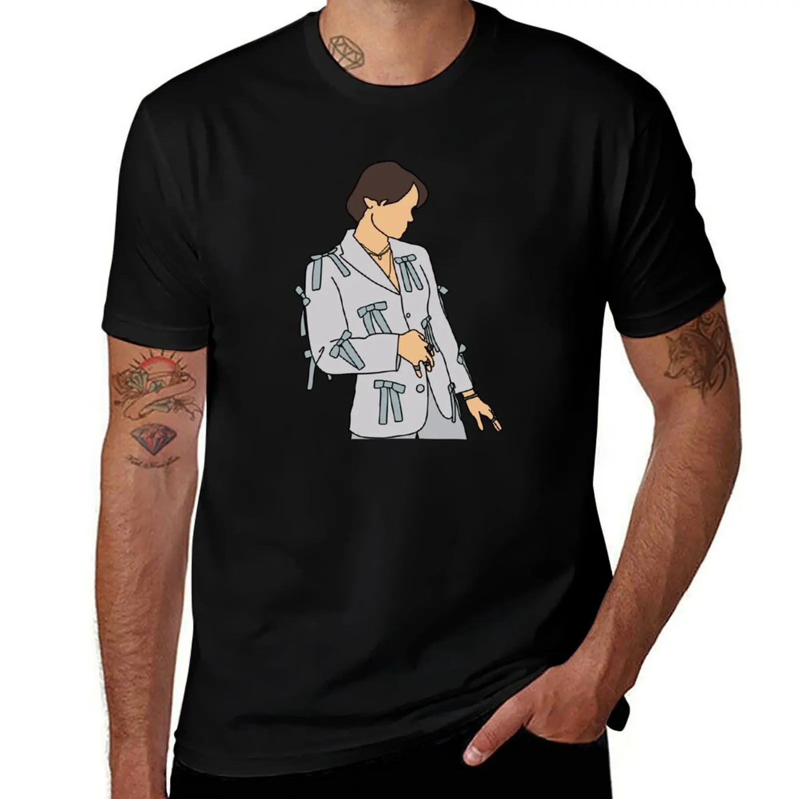 In His Mania - Spencer Sutherland T-Shirt Large Size Casual Short Sleeve Top T-Shirt