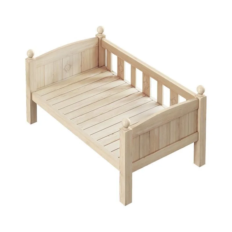 Children's splicing bed All solid wood with guardrail fence Baby can extend the edge and widen the bedside bed