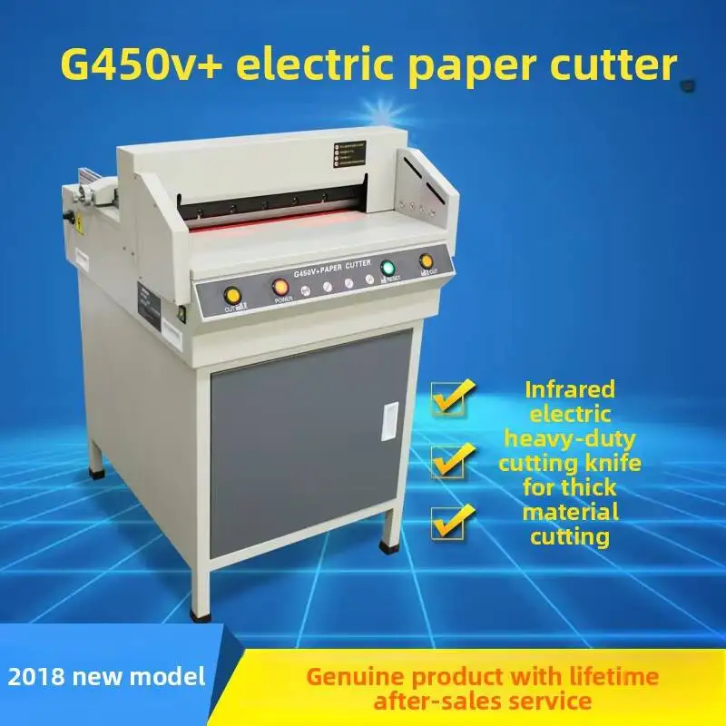 G450V Electric Layer Thick Cutter Knife Glue Binding Tender Paper Cutting Machine Fully Electric Paper Cutter, Paper Cutter