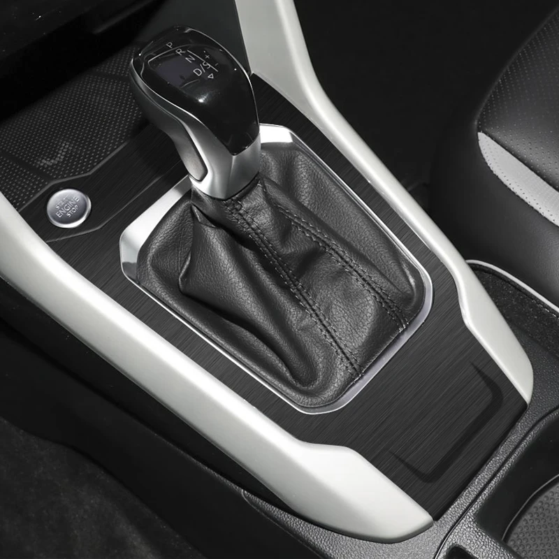 Für Volkswagen T-ROC 2017-2026 LHD Auto Carbon Schwarz Innen Aufkleber Hebe Fenster Panel Aufkleber Getriebe Innen Tür Schutz film