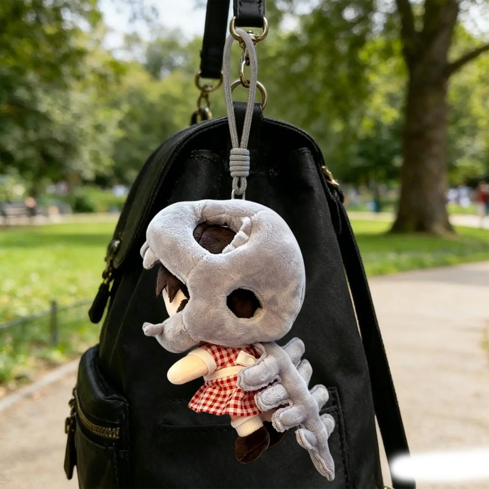 Plush Charm Stuffed Dinosaur Skeleton Shape Cotton Doll Decor Cute Plush Keychain Soft Hoodies Caps For 10-15cm Cotton Dolls