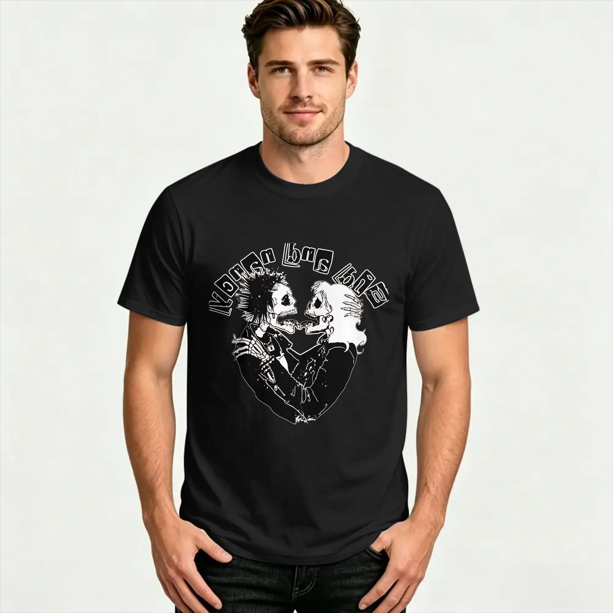 Summer Sid And Nancy Sexy Dynamite London  Leisure T-Shirts  100% Cotton Tshirt for Men Awesome Short Sleeve Clothes