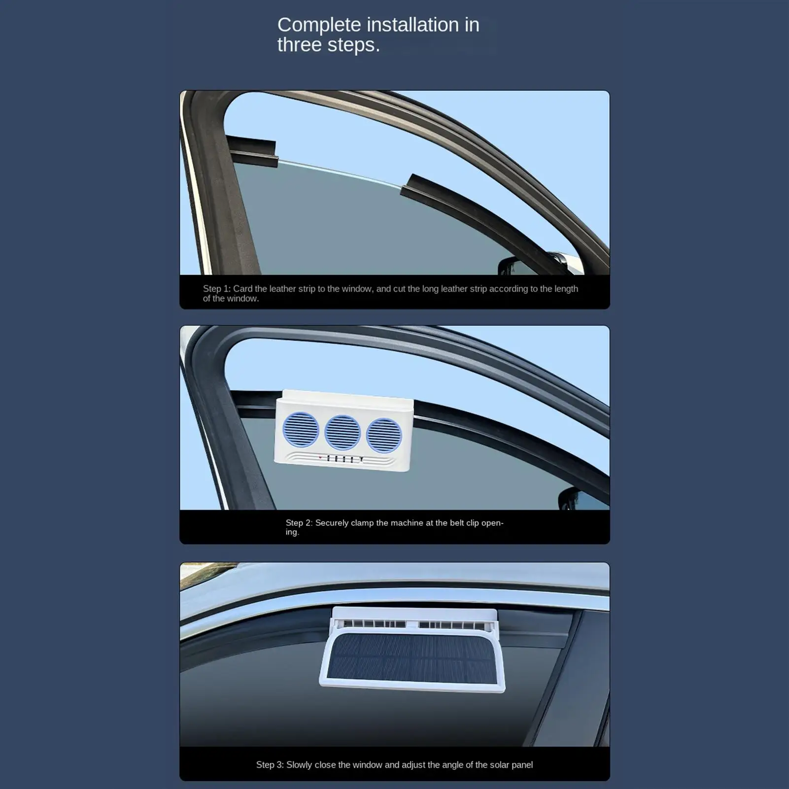 

Автомобильный вентилятор на солнечной энергии, портативный охлаждающий вентилятор для автомобиля, вентиляционный вентилятор для окон автомобиля с 3 воздуховыми выходами для транспортных средств