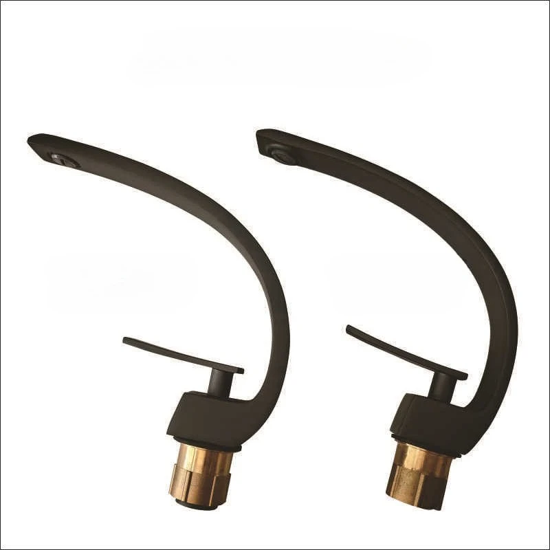 

European style, high standard, copper hot and cold, basin faucet, paint, black washbasin.