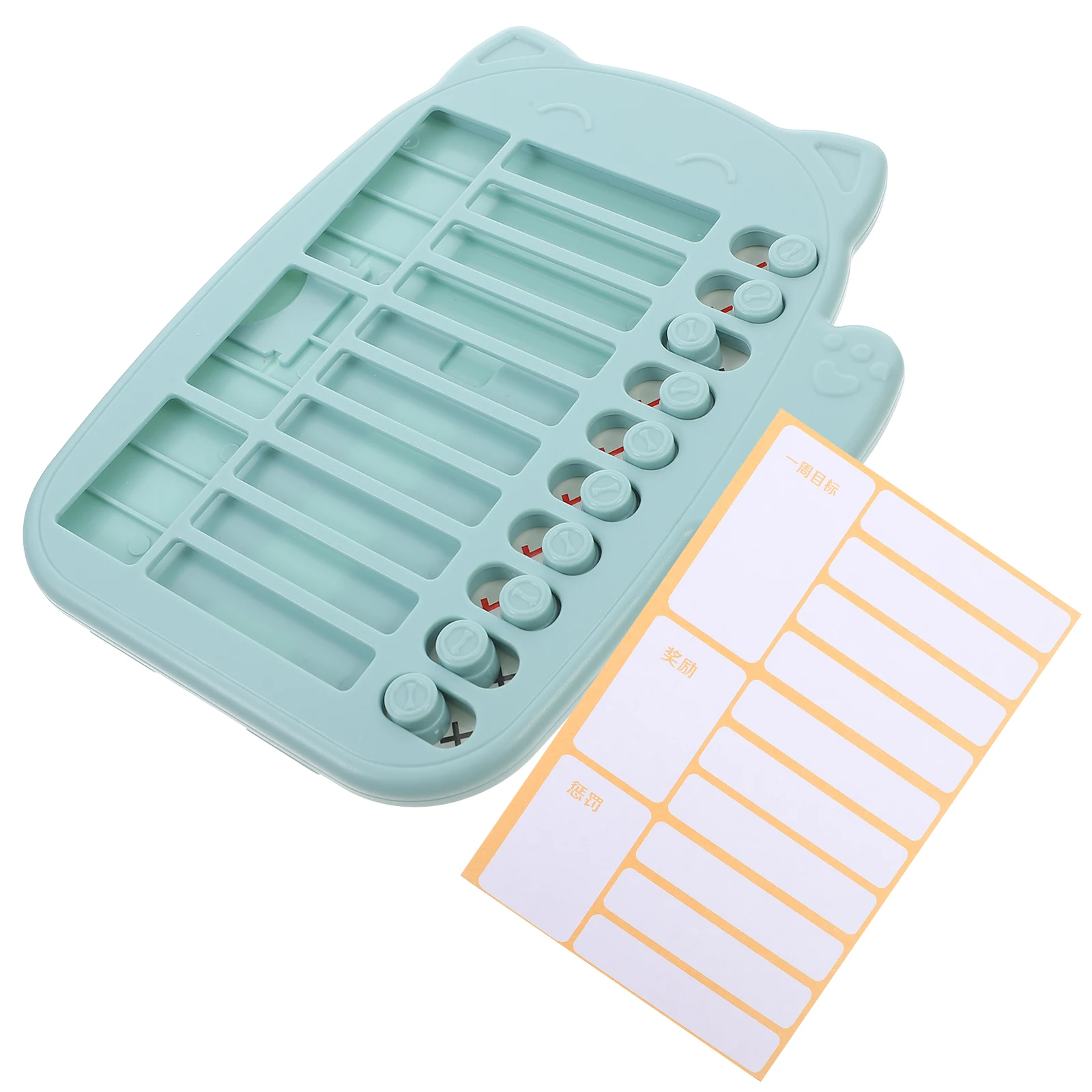 

Time Management Check-in Machine Chores Chart for Kids Sticker Routine Plastic Memo Board Elder