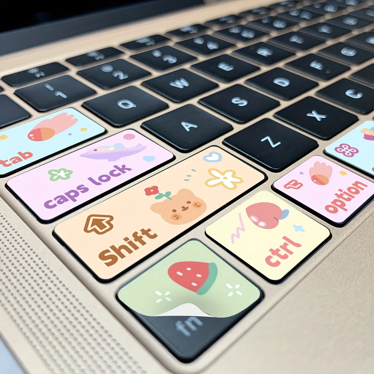 1PCS Cute Bear Pattern Cute Cat Pattern Laptop Partial Keyboard Skin Stickers