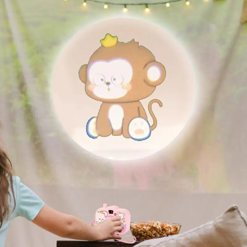 ألعاب كاميرا كرتونية صغيرة محاكاة لعرض نمط الحيوانات للأطفال استكشاف دعائم ألغاز تعليمية هدية كاميرا الإسقاط