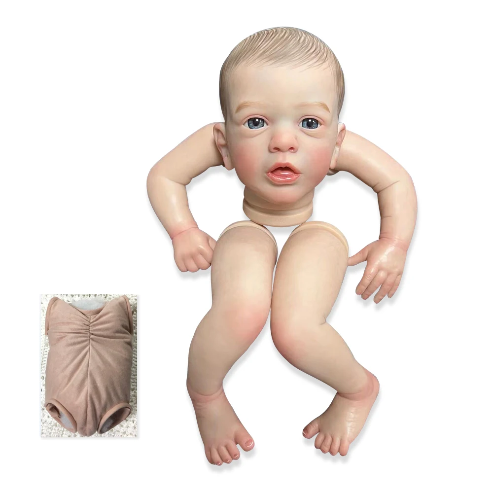 NPK 19inch Finished Doll Size Already Painted Kits Aleyna Very Lifelike Baby Doll with Many Details Veins