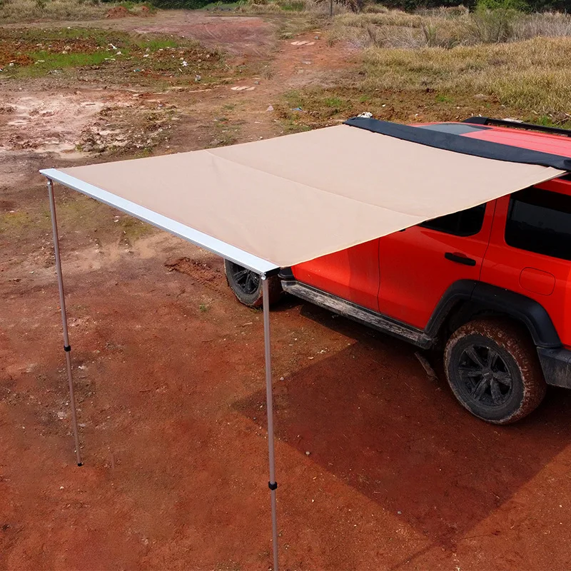 Oxford Cloth Shelter Shade SUV Outdoor Camping Travel Rooftop Pull Out Tent Car Side Awning Tent Car Sun Protection Canopy