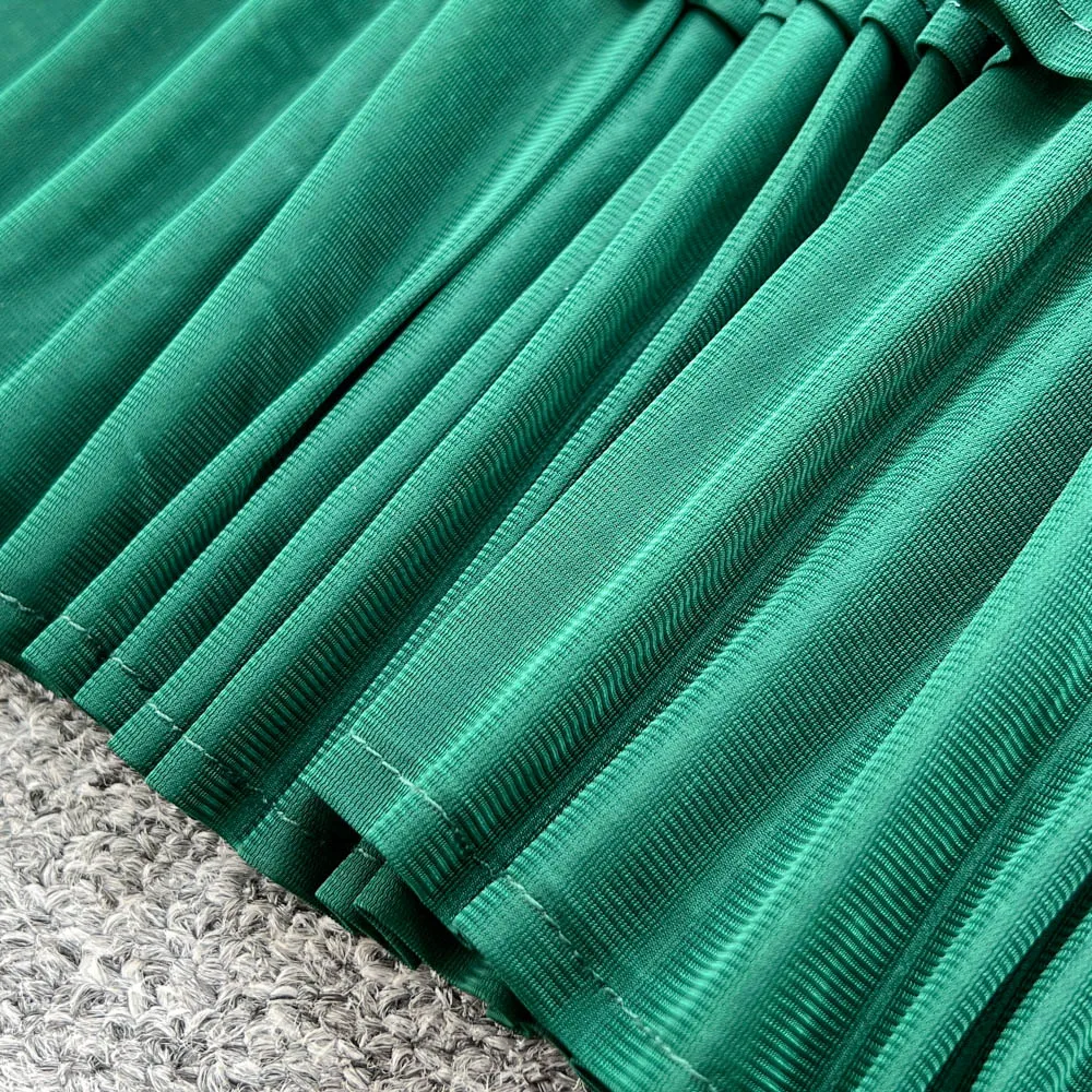 Chic sexy O-collo tridimensionale increspato fata A-line allentato estate donna Boho vestito estivo abbigliamento donna