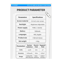 Smart- 3-In-1 GC-03 Electromagnetic Radiation Detector Measures Electric Magnetic Field Strength RF Power Temperature B
