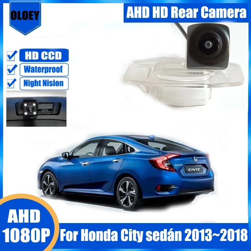 

Rear View Camera For Honda City sedán 2013~2018 Reverse Camera License Plate Lamp Camera