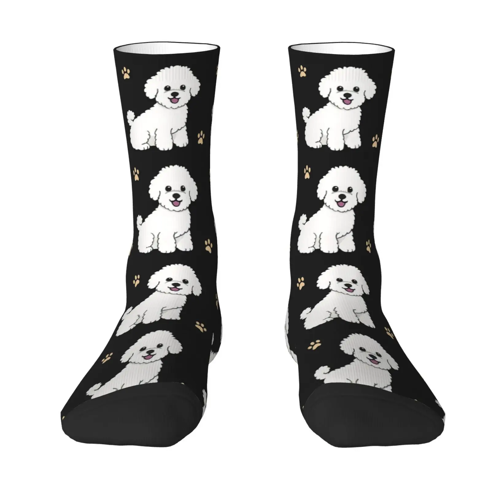 Unisex Outdoor Socks with Dog Print Mid-Calf Socks, Machine Washable Comfortable and Breathable,Fashionable for Outdoor Sports
